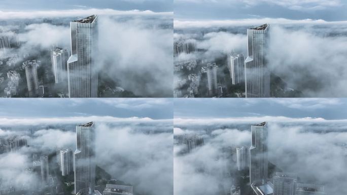 【4K】惠州江北地标平流雾大气宣传片