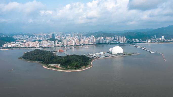 【4K】粤港澳大湾区珠海城市航拍延时