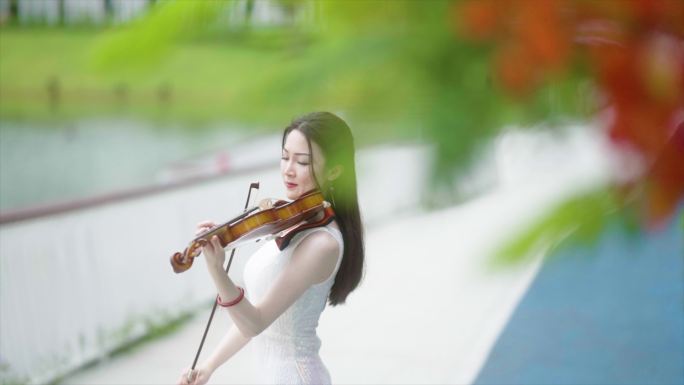 小提琴演奏唯美素材