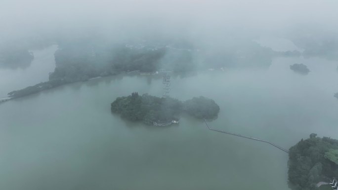 【4K】惠州西湖云雾穿云