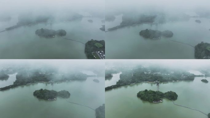 【4K】惠州西湖云雾穿云