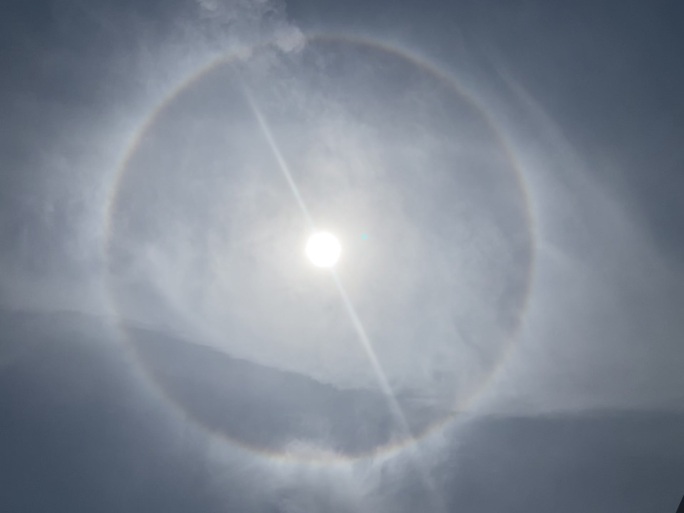 太阳日晕天象异象天空怪异反常奇异现象