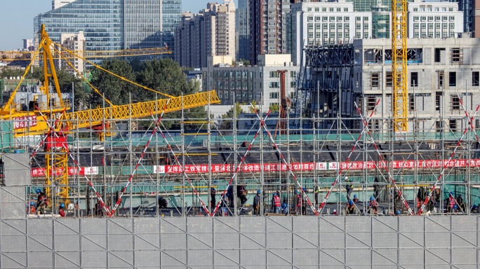 北京城市基建 建筑工地延时