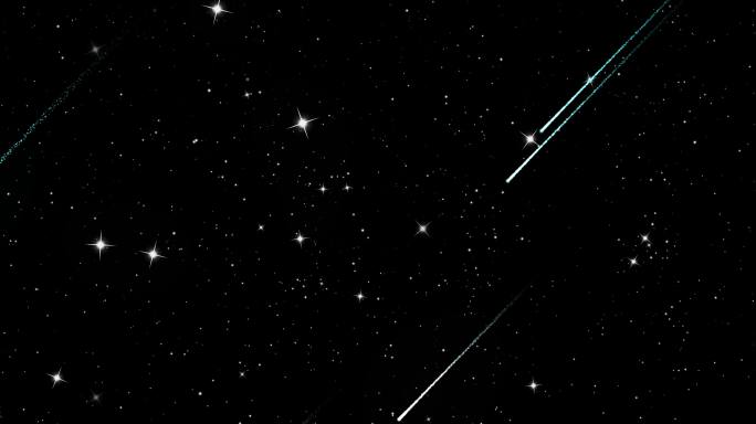 8K唯美星空彗星-无缝循环带透明通道