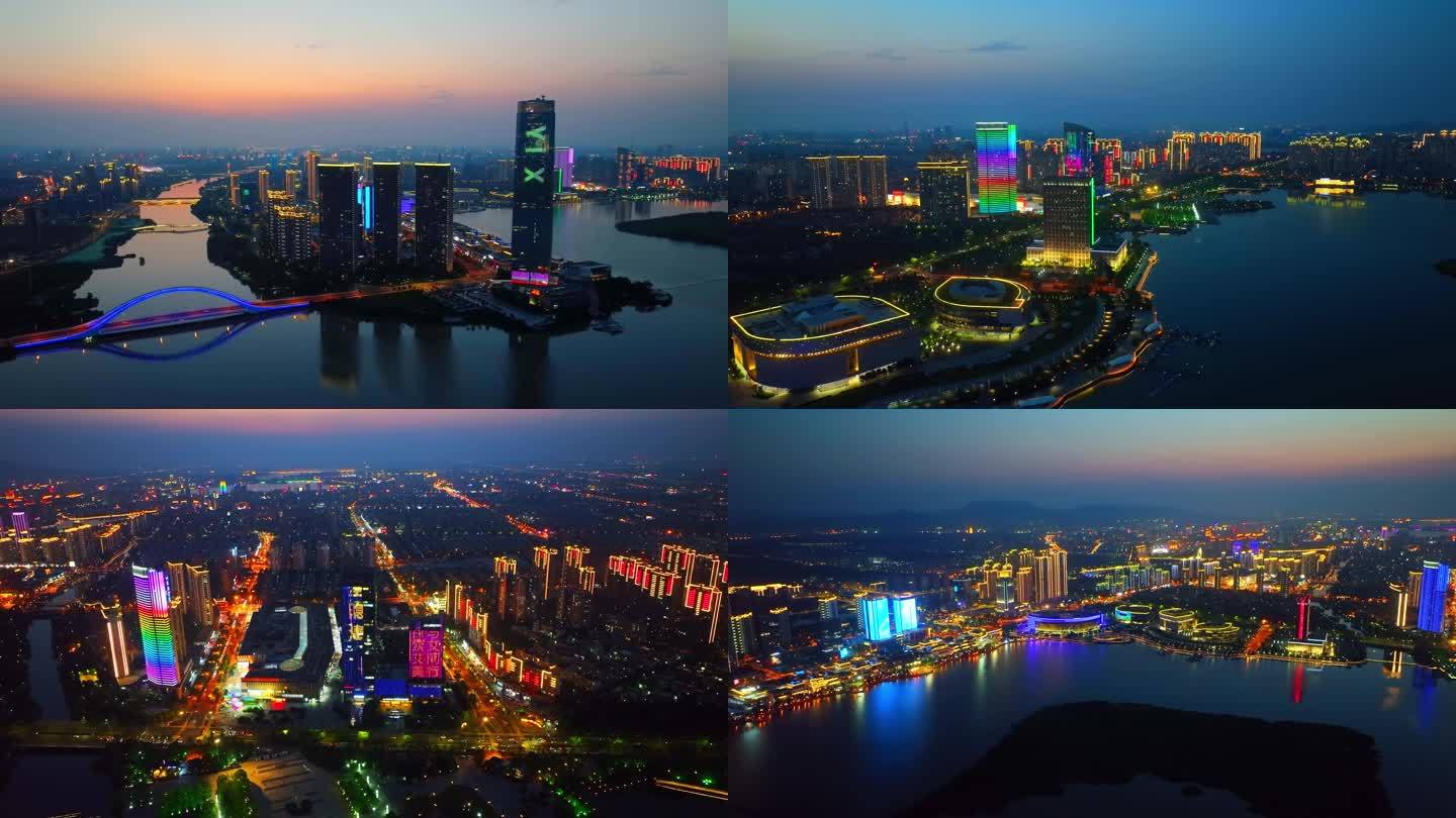 宜兴东氿夜景航拍