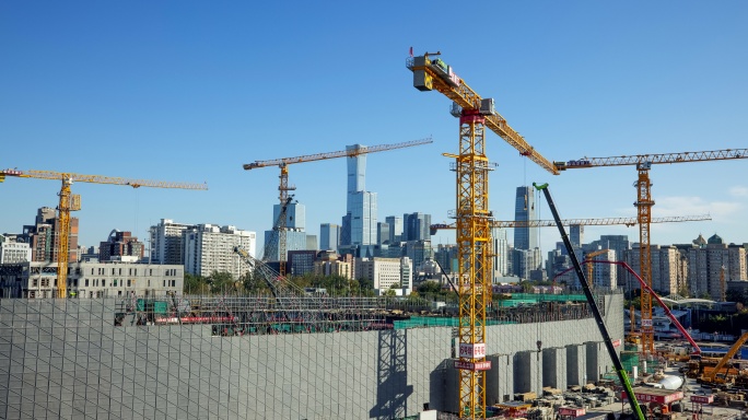 北京城市基建 建筑工地延时