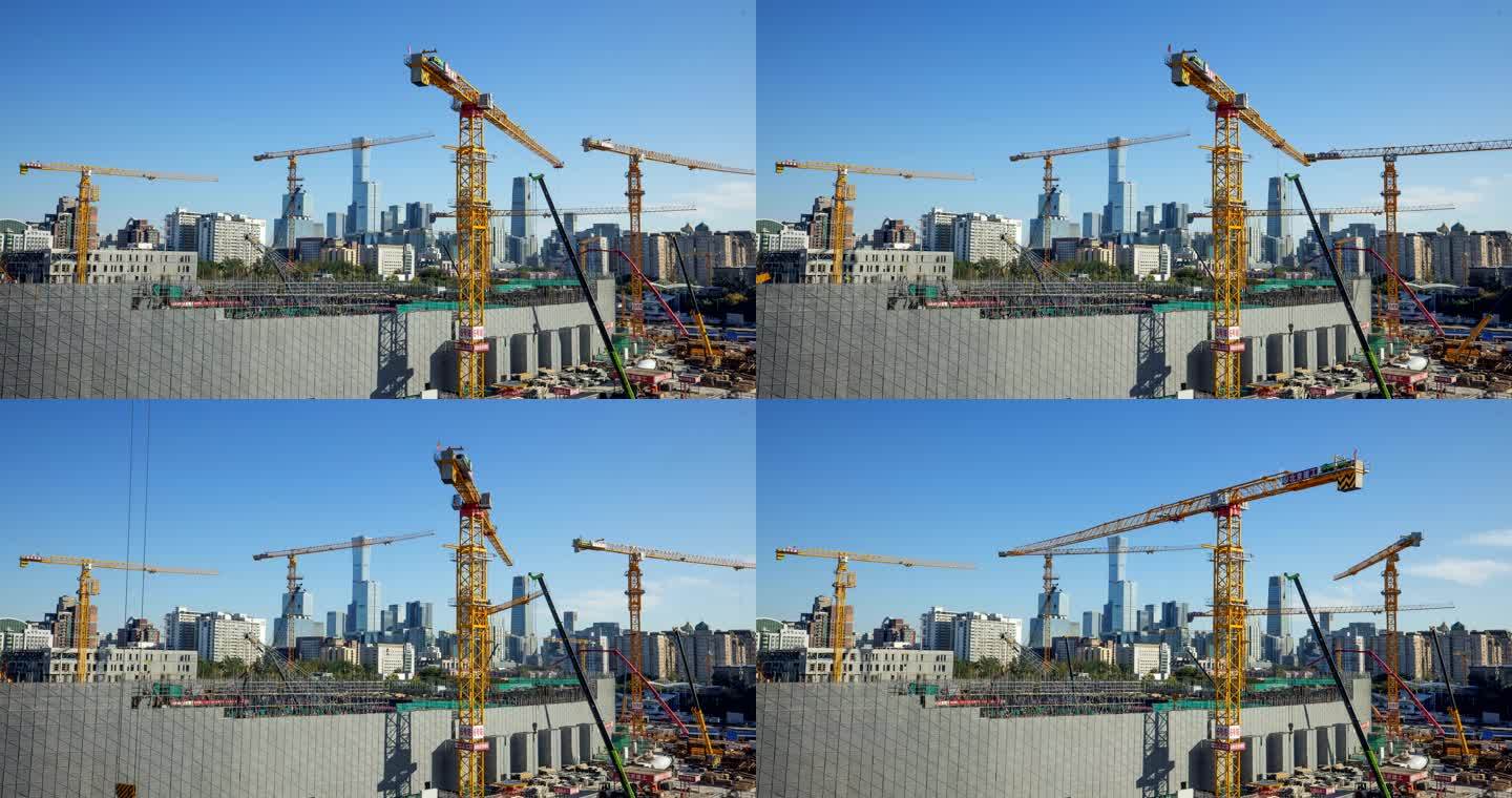 北京城市基建 建筑工地延时