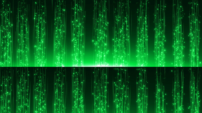 唯美绿色光效粒子背景
