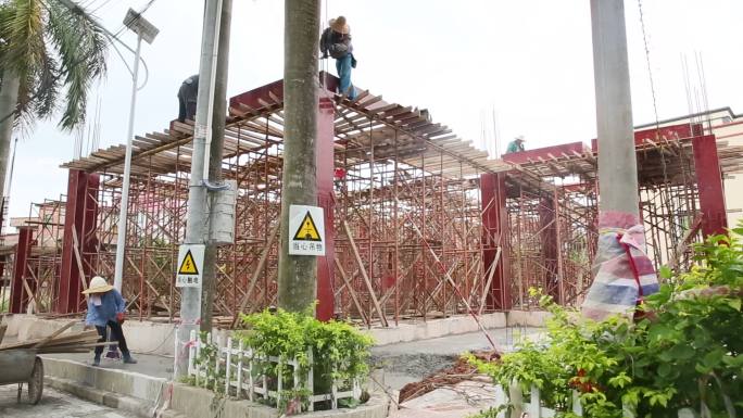 乡村振兴修建施工地