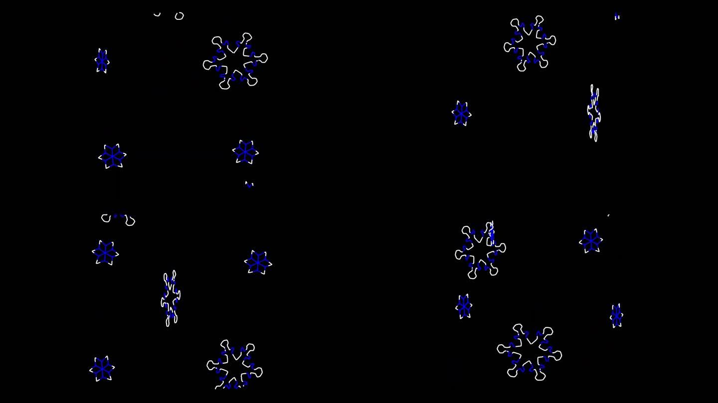 激光投影 雪花 雪 全息投影 山体投影