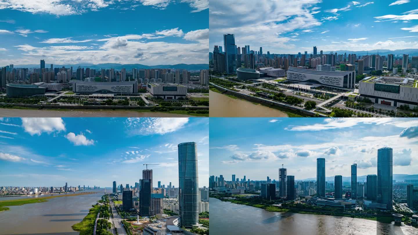 2023南昌城市地标航拍延时摄影