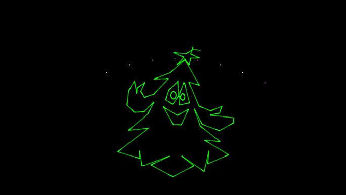 激光投影 万圣节 圣诞树  山体投影