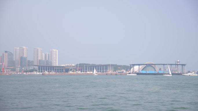 青岛奥帆中心帆船远景