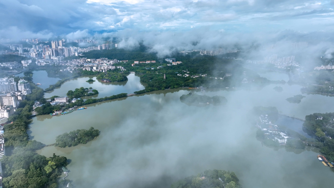 【4K】惠州西湖云雾大气宣传片