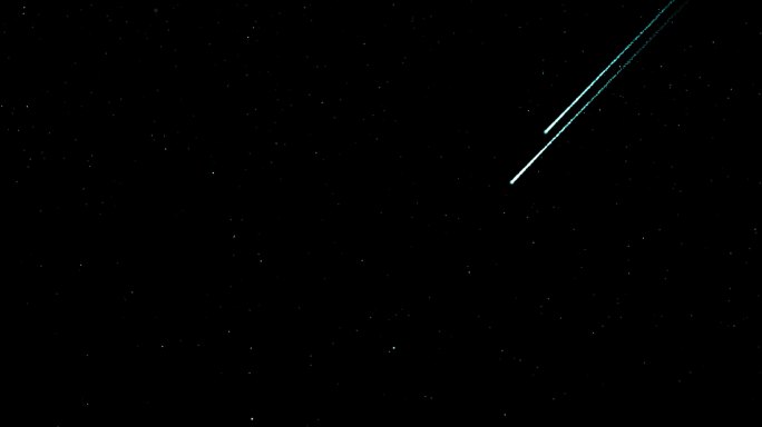 8K唯美星空彗星-无缝循环带透明通道
