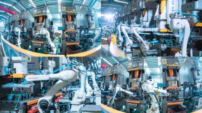 智能机器臂 数字化工厂 延时摄影