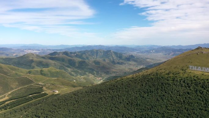 航拍延时张家口太舞小镇