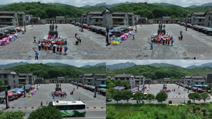 最新沙洲提质改造后最新人流素材