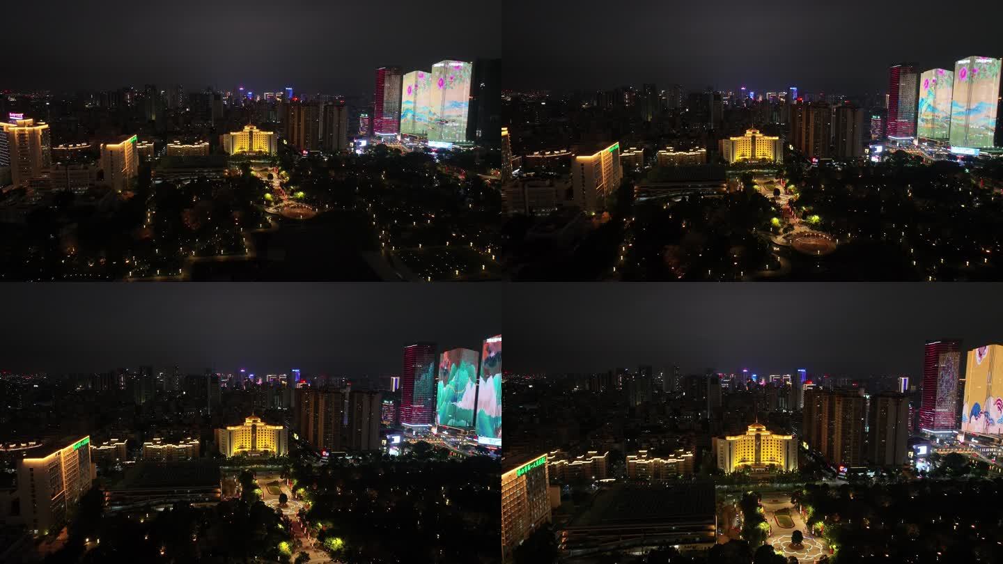 【正版4K素材】佛山市禅城区人民政府夜景