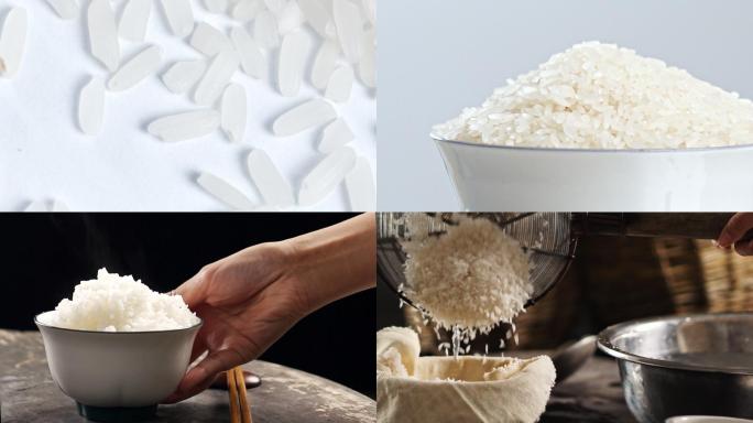 东北大米 淘米 热腾腾的米饭端上桌