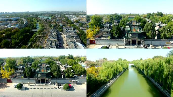 京杭大运河周边景色航拍