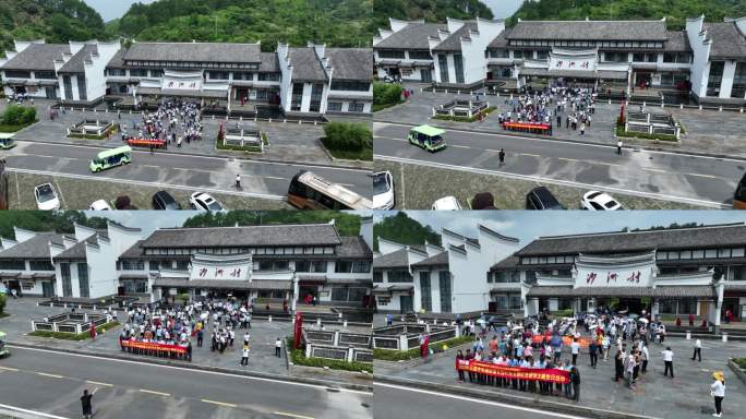 最新沙洲提质改造后最新人流素材