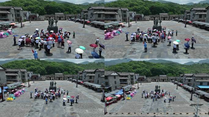 最新沙洲提质改造后最新人流素材