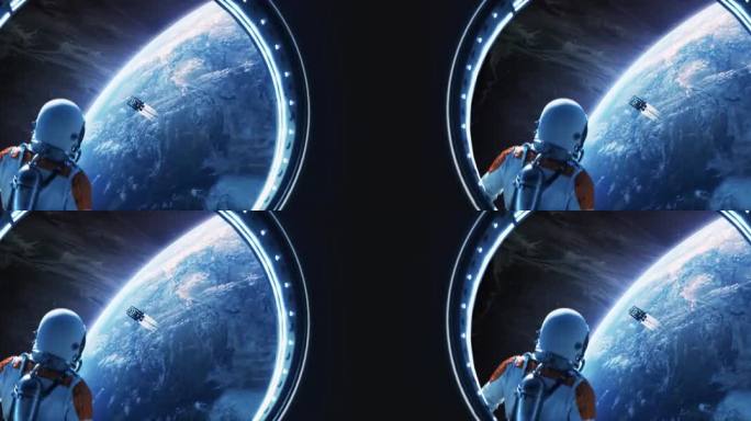 宇航员宇宙飞船太空环境概念科幻场景C4D