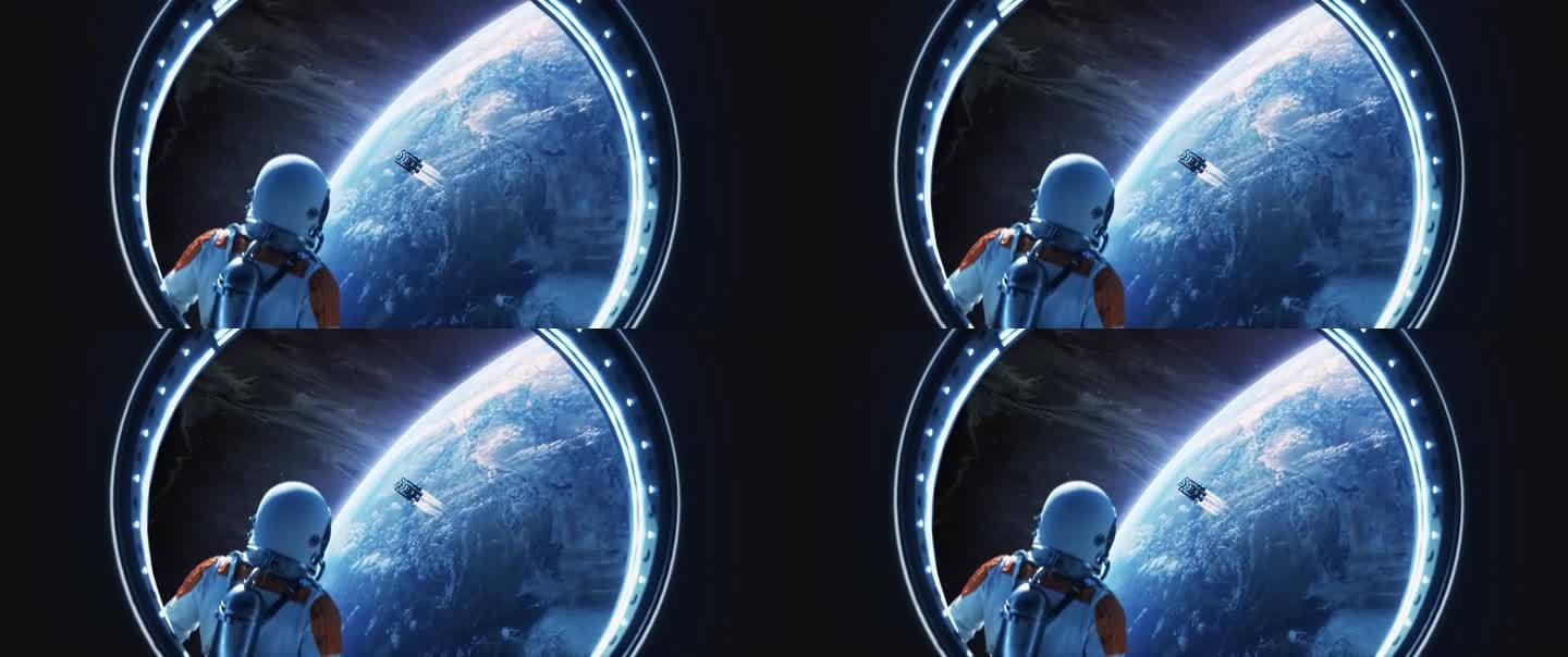宇航员宇宙飞船太空环境概念科幻场景C4D
