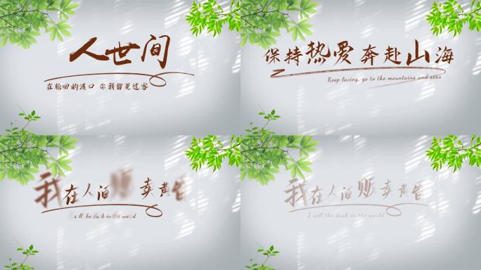 【原创4K】纪录片文艺文字字幕片头