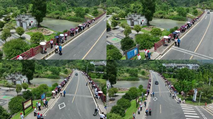 最新沙洲提质改造后最新人流素材