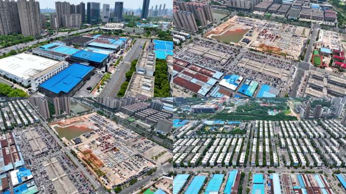 4K航拍长沙中南汽车世界中南汽配城3