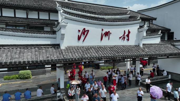 最新沙洲提质改造后最新人流素材