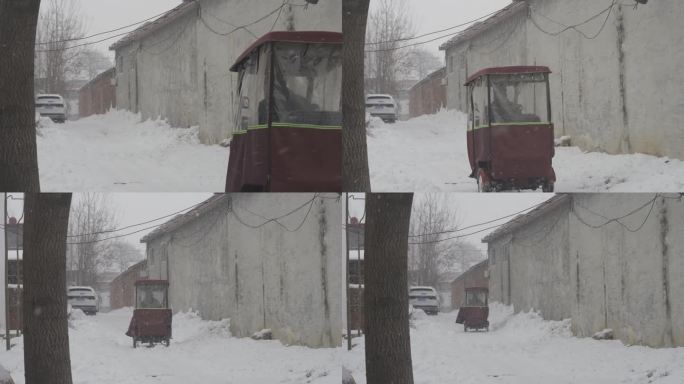 电动三轮车行驶在雪地丨Slog3