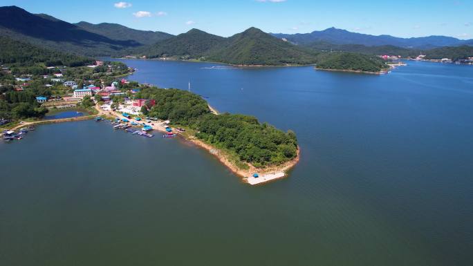 吉林市松花湖夏季自然风光航拍