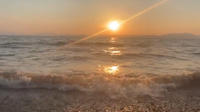 日落及海水