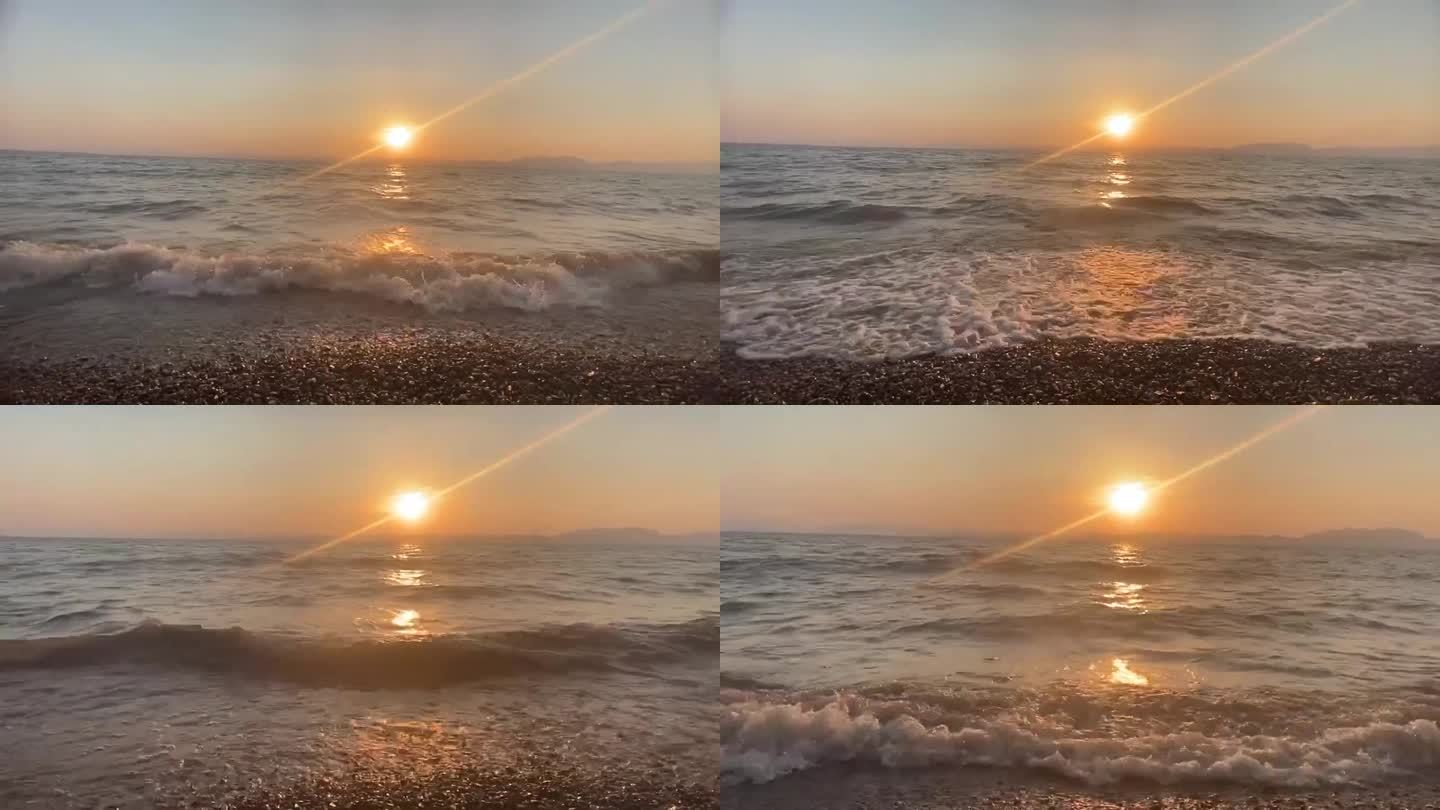 日落及海水