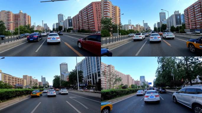 北京三环路堵车 行车视角