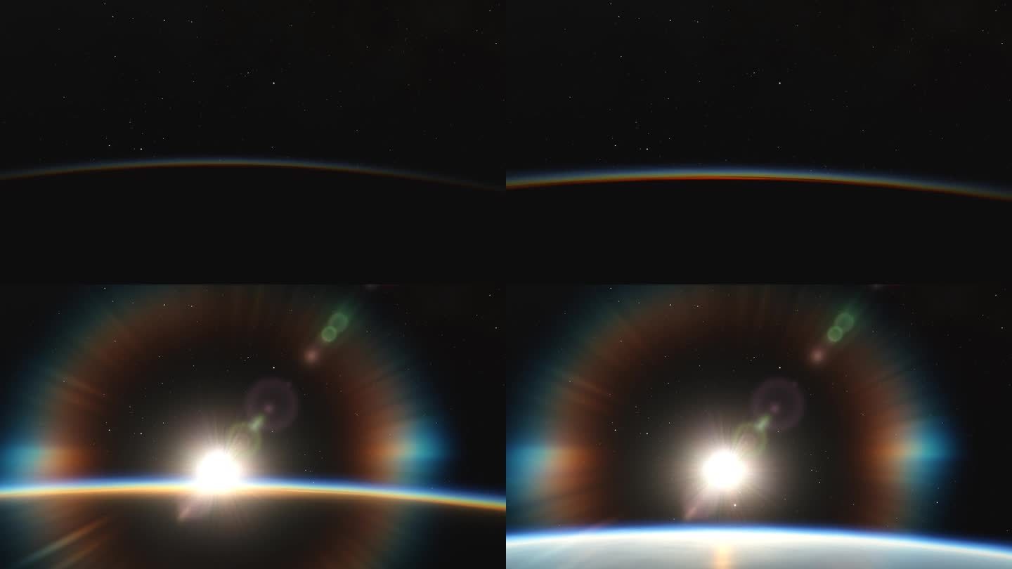 太空看地球日出