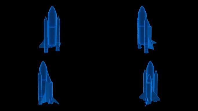全息素材  太空飞机