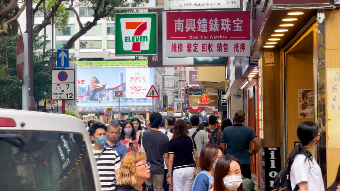 香港街头人流