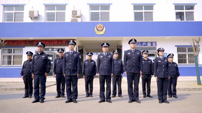 交警民警警察敬礼组合