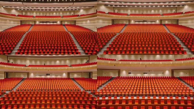崭新无人的剧院音乐厅报告厅空镜