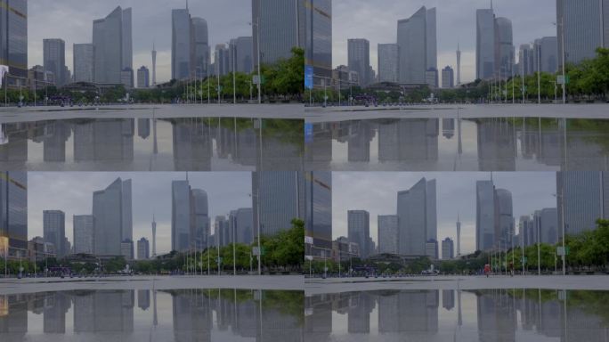 2023雨后广州珠江新城建筑群合集