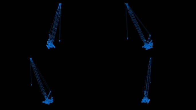 全息素材 起重机2 吊车