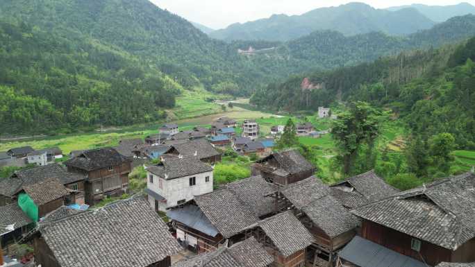 航拍贵州少数民族村寨
