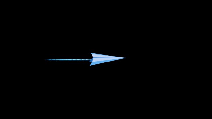蓝色纸飞机粒子线条多角度运动通道07