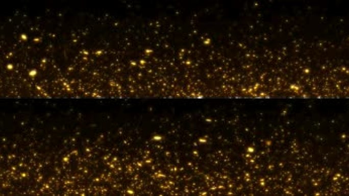 8K超宽屏金色唯美亮片粒子-无缝循环