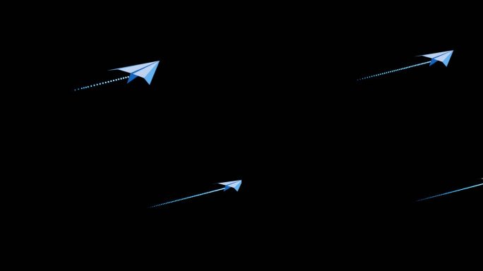 蓝色纸飞机粒子线条多角度运动通道10