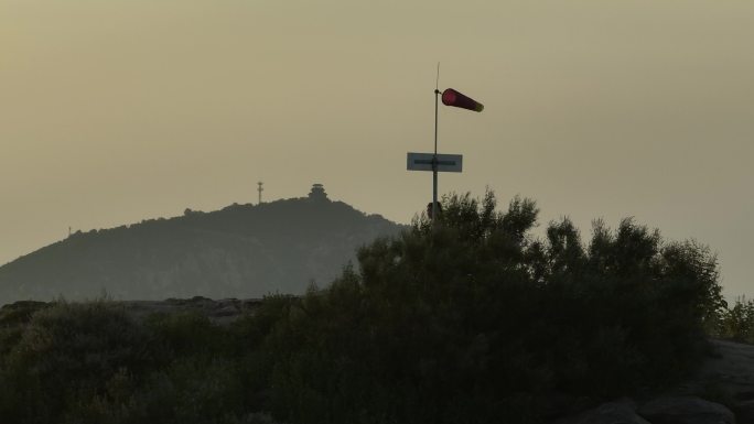 大山日出日落夕阳晚霞航拍